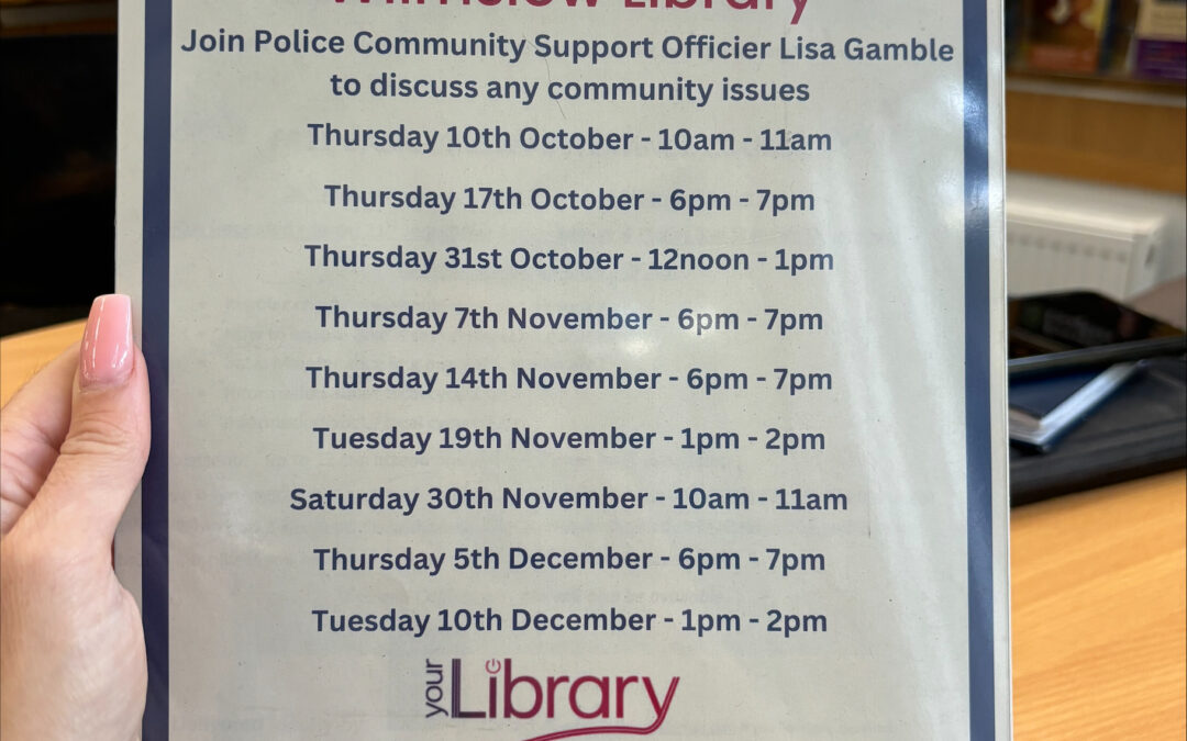 Police Surgeries – upcoming meeting dates